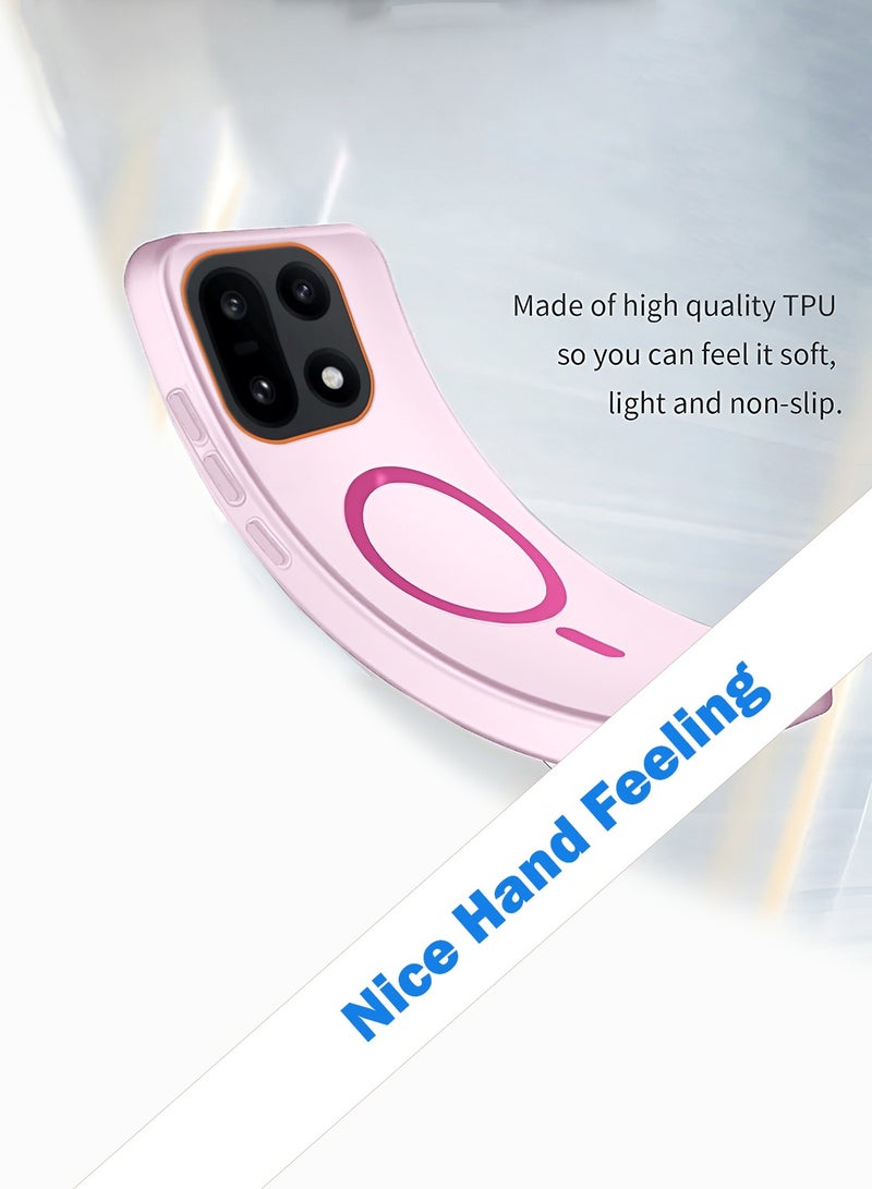 Wtech OnePlus 15 5G 2025 Hybrid Translucent Magsafe with Magnetic Charging Raised Camera Lips Elegant Look Case Cover (MCMPMN) - Baby Pink - Image 4